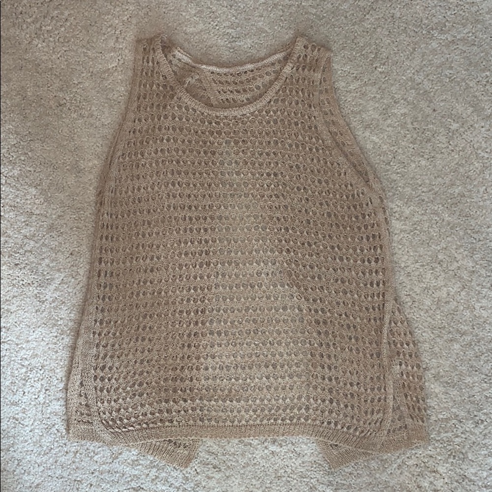 Crocheted-Knit Tank Top
